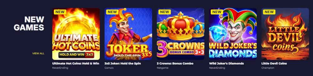 New Games at Slota